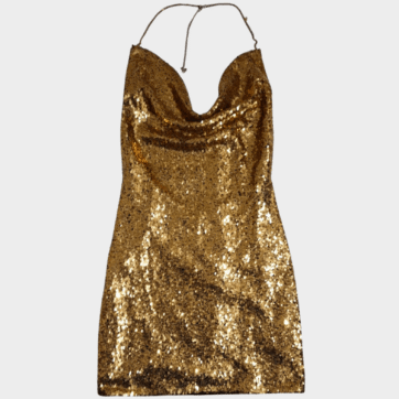 Vestido mini dorado