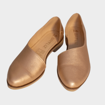 Zapatos flats metálicos