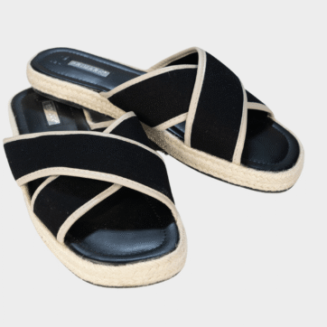 Sandalias mule cruzadas