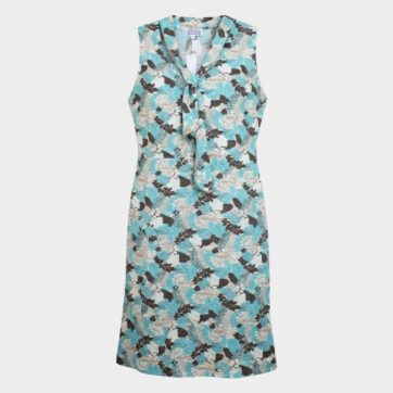 Vestido estampado con lazo