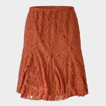 Falda encaje terracota