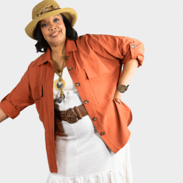 Camisa oversized terracota