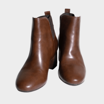 Botines camel cuero PU