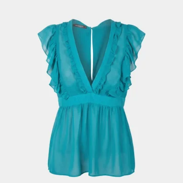 Blusa corte imperio volantes
