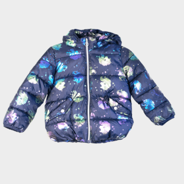 Casaca puffer unicornios