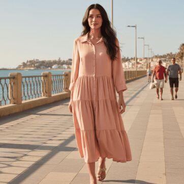 Vestido camisero tres tiempos