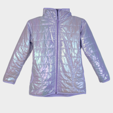 Casaca puffer iridiscente