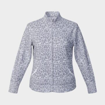 Chaqueta animal print tejido de punto