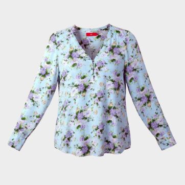 Blusa en chalis con estampado floral