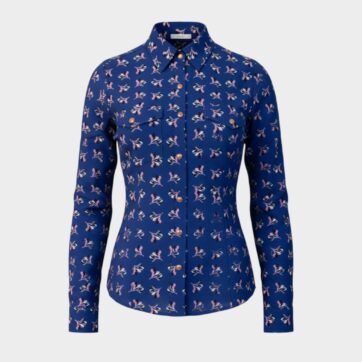 Blusa poliéster con patrón floral