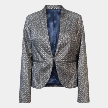 Blazer jacquard metálico