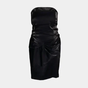 Vestido strapless satinado Company