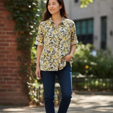 Blusa estampado botánico