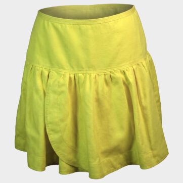 Falda mini lino amarillo