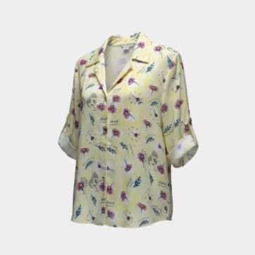 Blusa estampado crisantemos