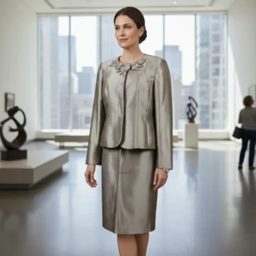 Traje sastre flores 3D