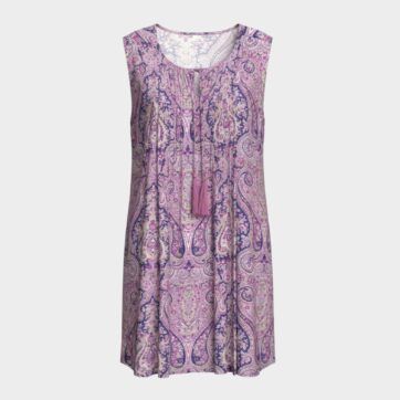 Vestido túnica estampado Paisley