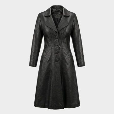 Abrigo trench cuero argentino