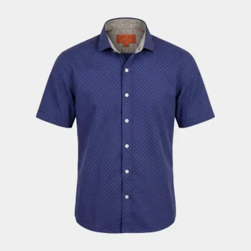 Camisa microestampado geométrico magenta
