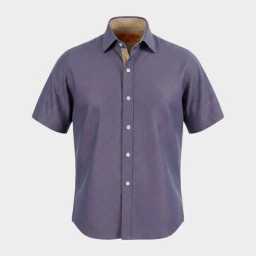 Camisa microestampado y contraste