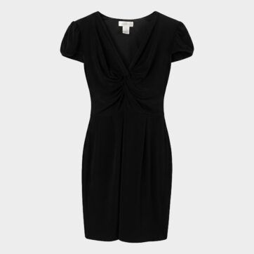 Vestido negro nudo frontal