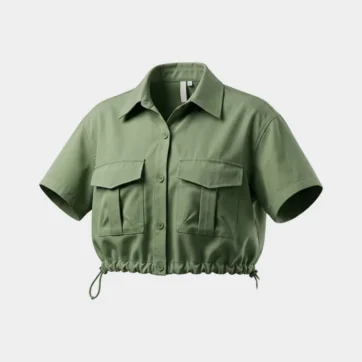 Camisa cropped ajustable