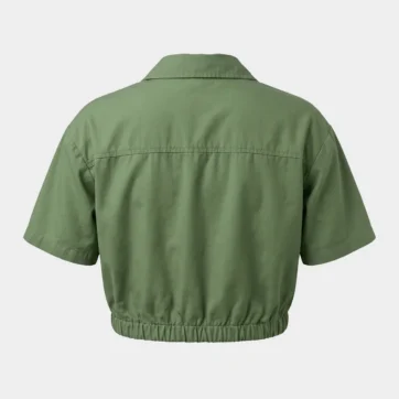 Camisa cropped ajustable, vista posterior