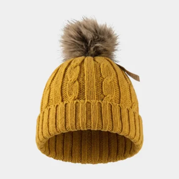 Gorro trenzado con pompón
