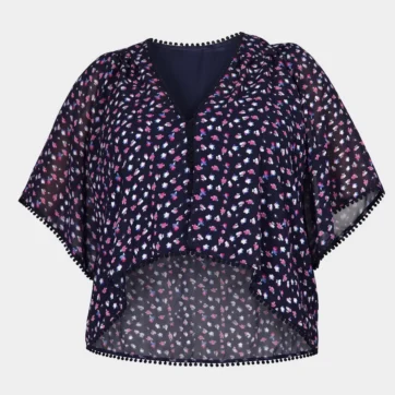 Blusa crop asimétrica