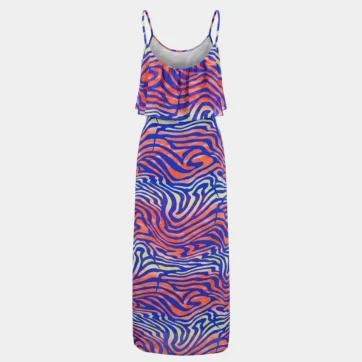Vestido maxi estampado tropical