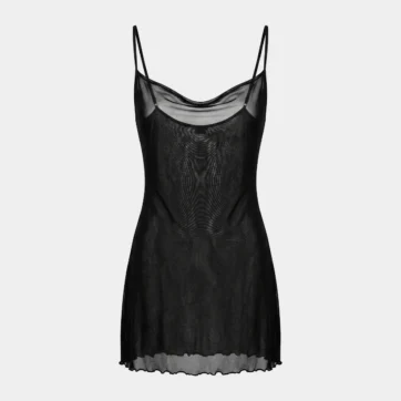 Vestido lencero Noir Stradivarius, vista posterior
