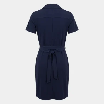 Vestido camisero lazo estructural En Focus, vista posterior