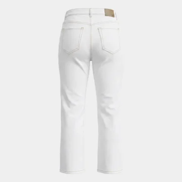 Jeans straight pespunte en contraste, vista posterior