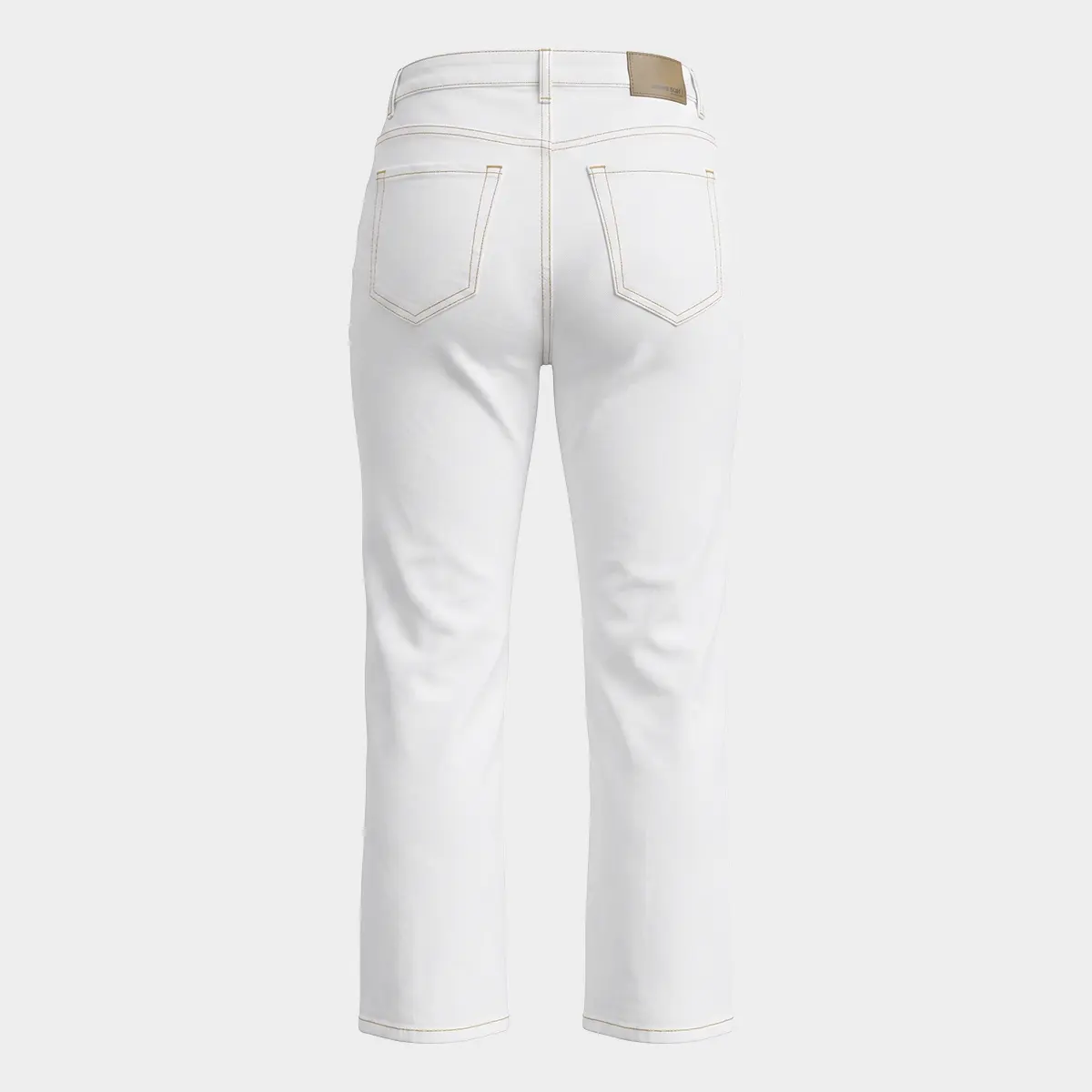 Jeans straight pespunte en contraste, vista posterior