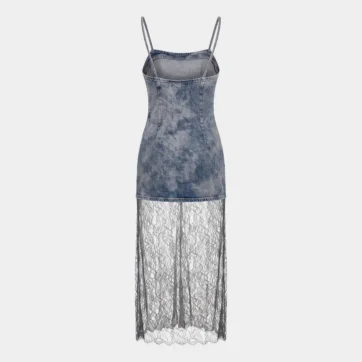 Vestido híbrido Denim & Encaje Zara