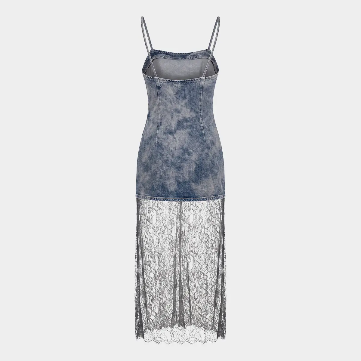 Vestido híbrido Denim & Encaje Zara