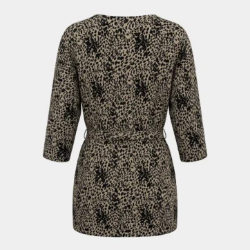 Vestido Midi estampado leopardo, vista posterior