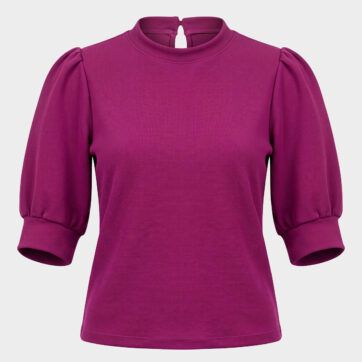 Blusa mangas abullonadas vino