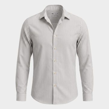 Camisa slim fit rayas contraste geométrico Zara