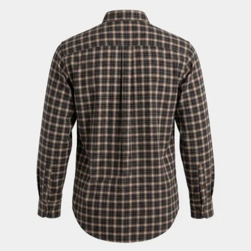 Camisa cuadros tonos tierra G.H. Bass, vista posterior